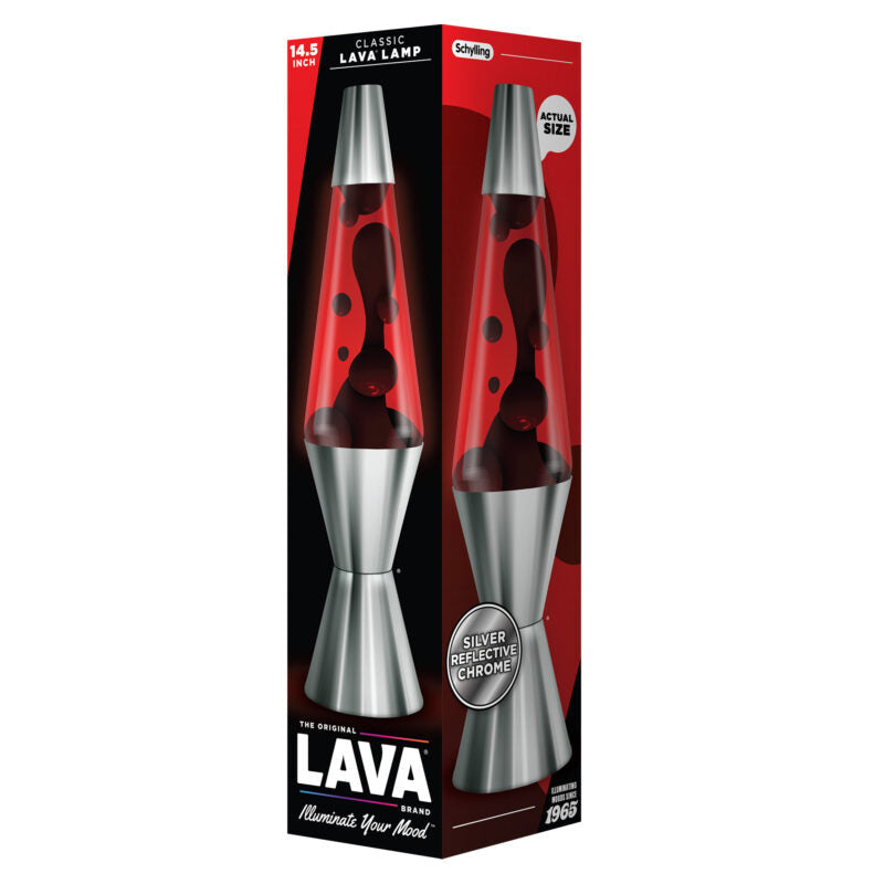 14.5″ Lava Lamp Chrome Plated Crimson - US 7848