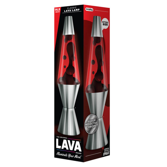 14.5″ Lava Lamp Chrome Plated Crimson - US 7848