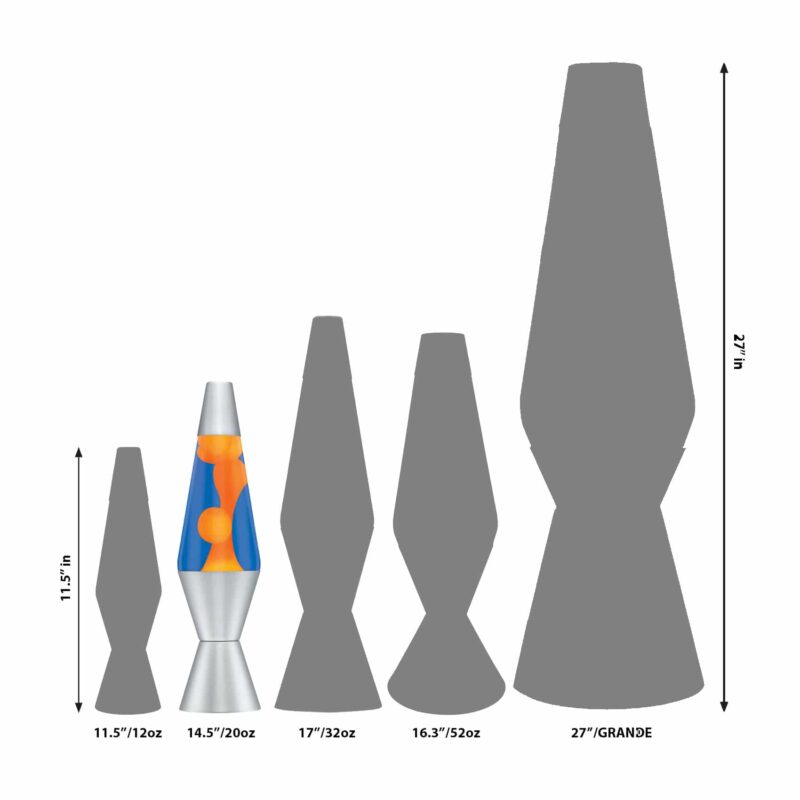 14.5” LAVA Lamp – Orange/Blue/Silver - US 9318
