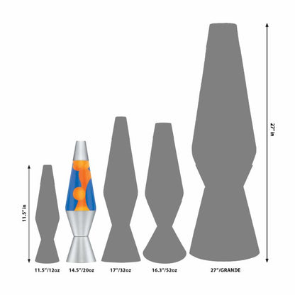 14.5” LAVA Lamp – Orange/Blue/Silver - US 9318