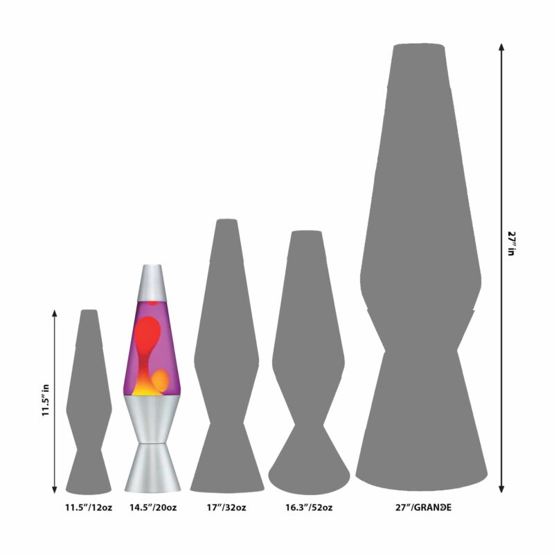 14.5” LAVA Lamp – Yellow/Purple/Silver - US 3365