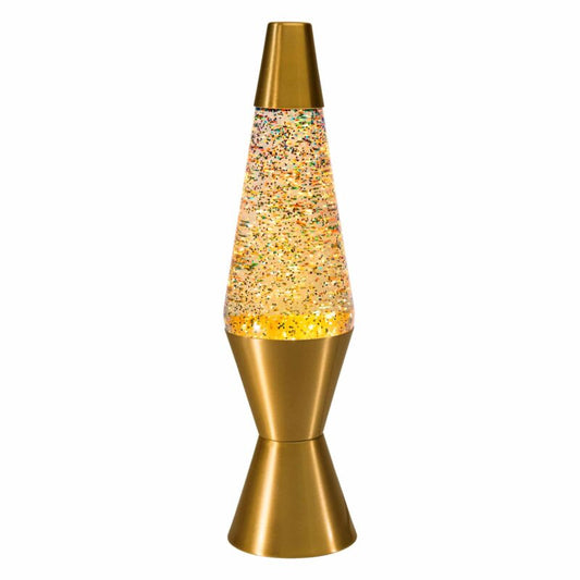 14.5″ LAVA Lamp Rainbow Glitter – Clear/Gold - US 1704