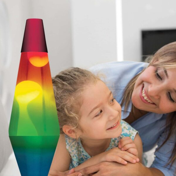 14.5” LAVA Lamp Rainbow – White/Clear/Tricolor - US 8093