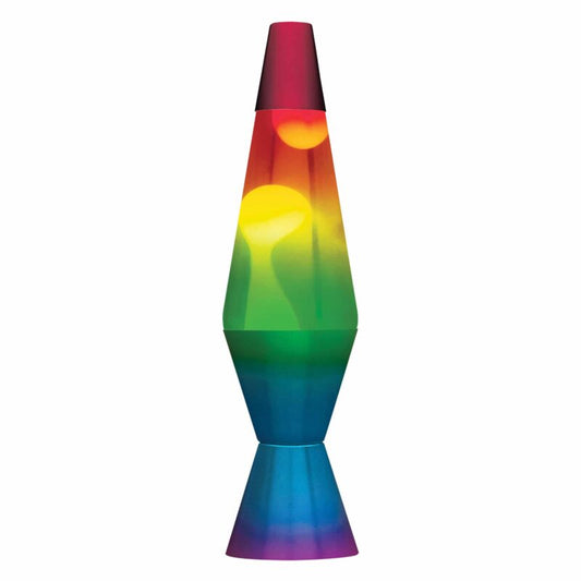 14.5” LAVA Lamp Rainbow – White/Clear/Tricolor - US 8093