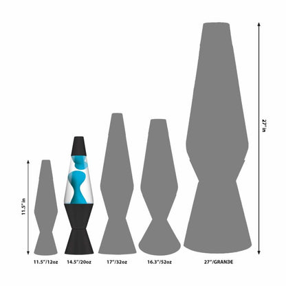 14.5″ LAVA Lamp Neon – Blue/Clear/Black - US 4895
