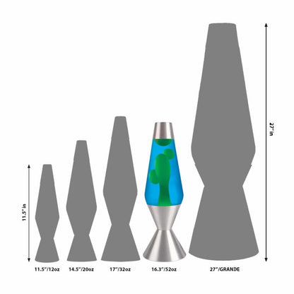 16.3″ LAVA Lamp – Yellow/Blue/Silver - US 6710