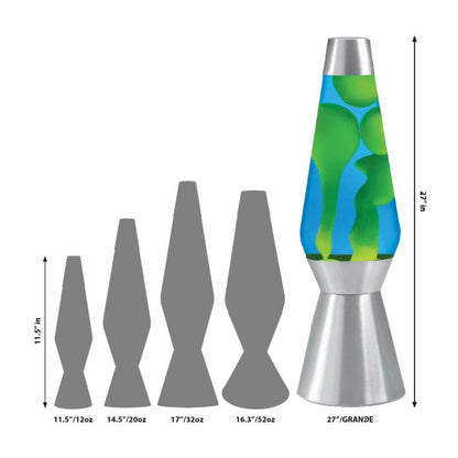 27″ LAVA Lamp Grande – Yellow/Blue/Silver - US 2662