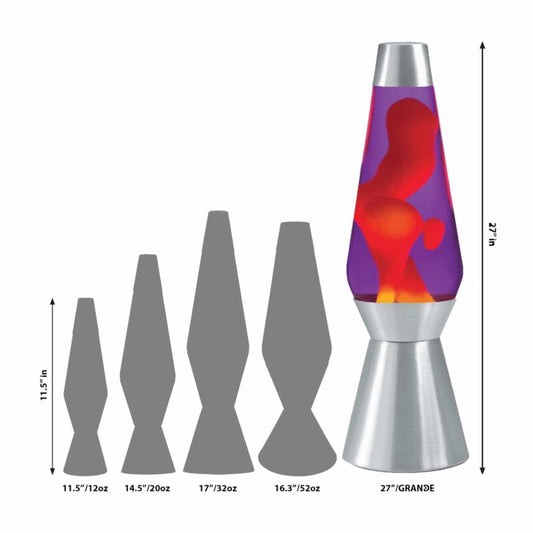 27″ LAVA Lamp Grande – Yellow/Purple/Silver - US 5793